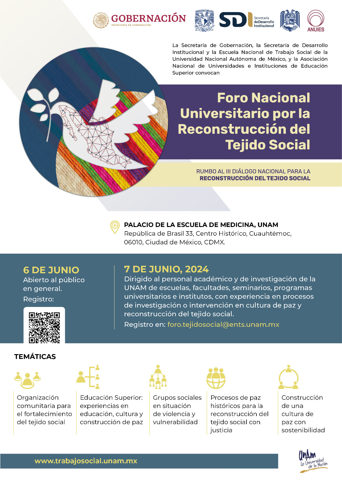  Foro Nacional Universitario por la reconstrucción del Tejido Social 